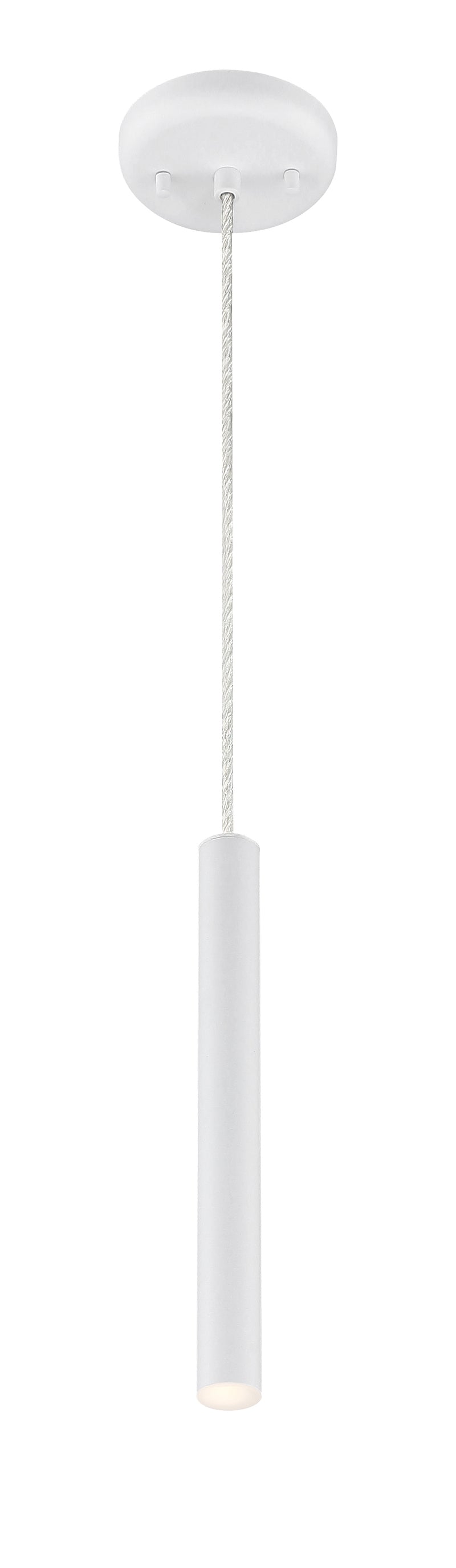 Forest 1 Light 4.75" Pendant, 917 Series, 12" Tall in Matte White