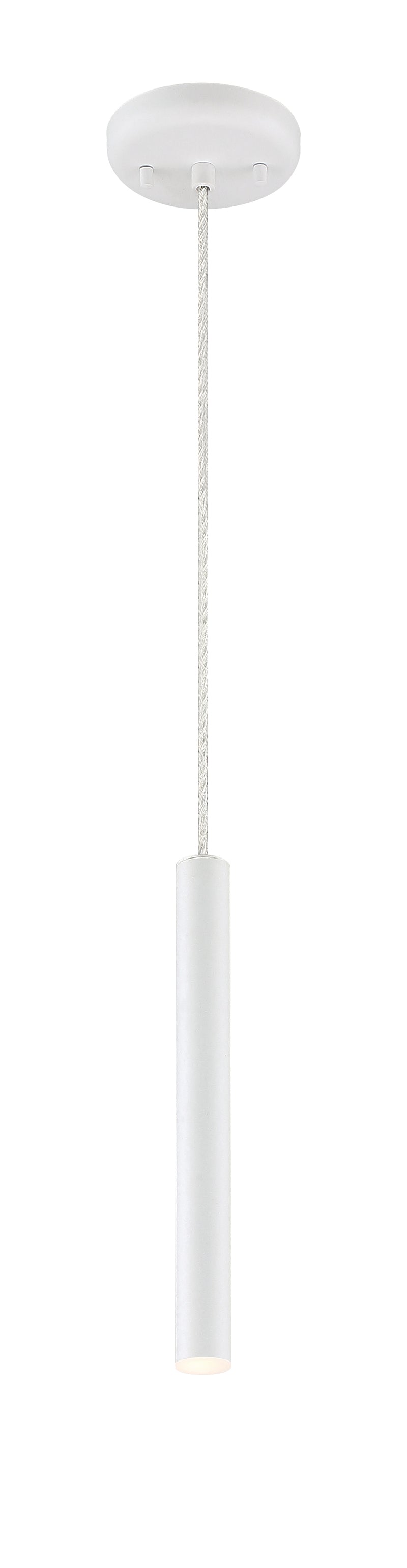 Forest 1 Light 4.75" Pendant, 917 Series, 12" Tall in Matte White