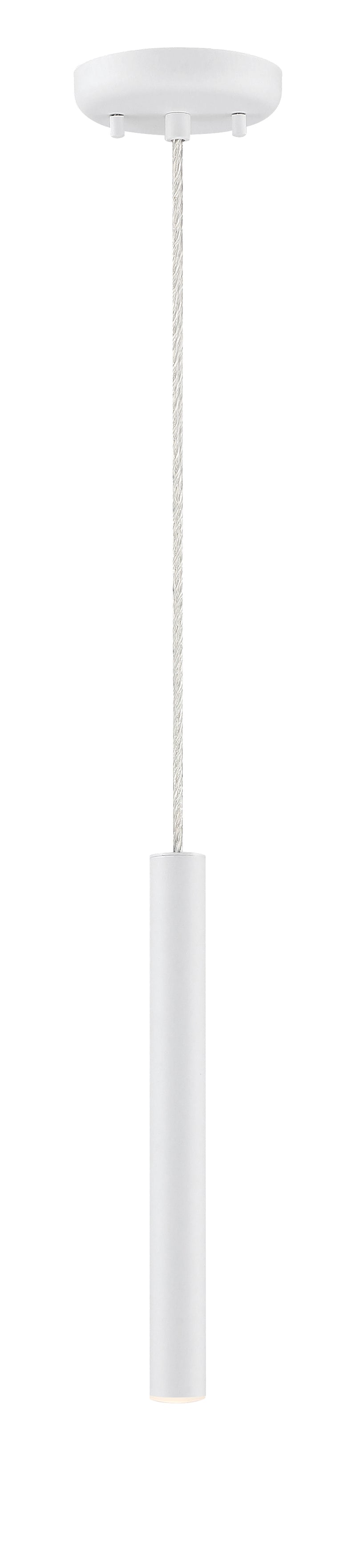 Forest 1 Light 4.75" Pendant, 917 Series, 12" Tall in Matte White