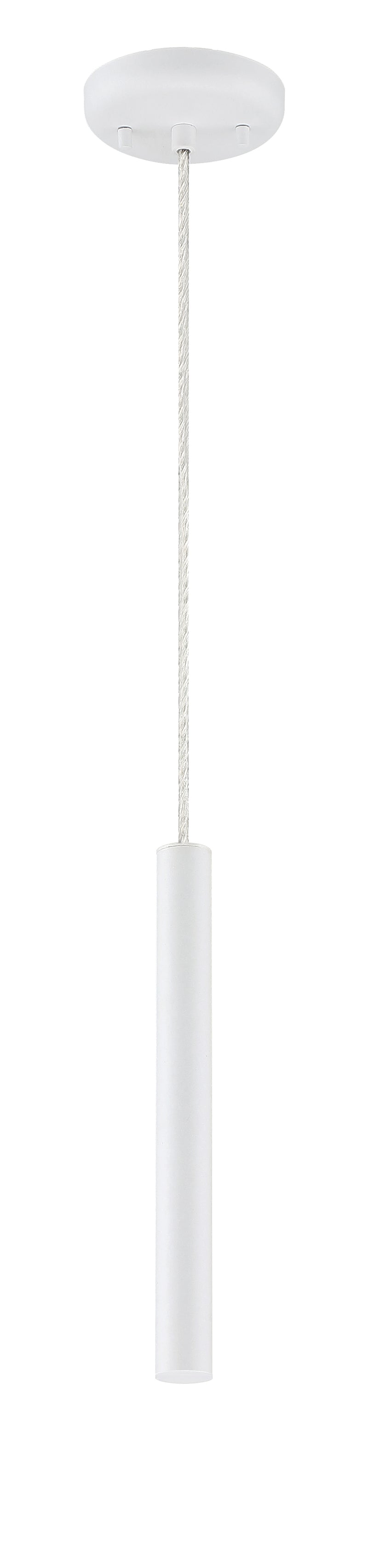Forest 1 Light 4.75" Pendant, 917 Series, 12" Tall in Matte White