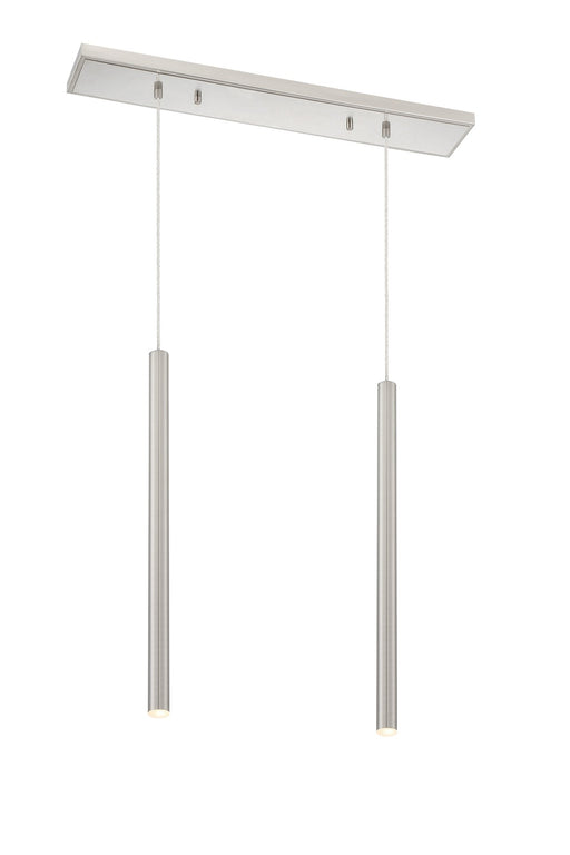 Forest 2 Light 30" Linear Pendant, 24" Tall in Brushed Nickel