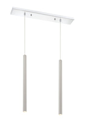 Forest 2 Light 30" Linear Pendant, 24" Tall in Chrome
