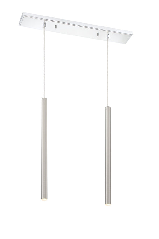 Forest 2 Light 30" Linear Pendant, 24" Tall in Chrome