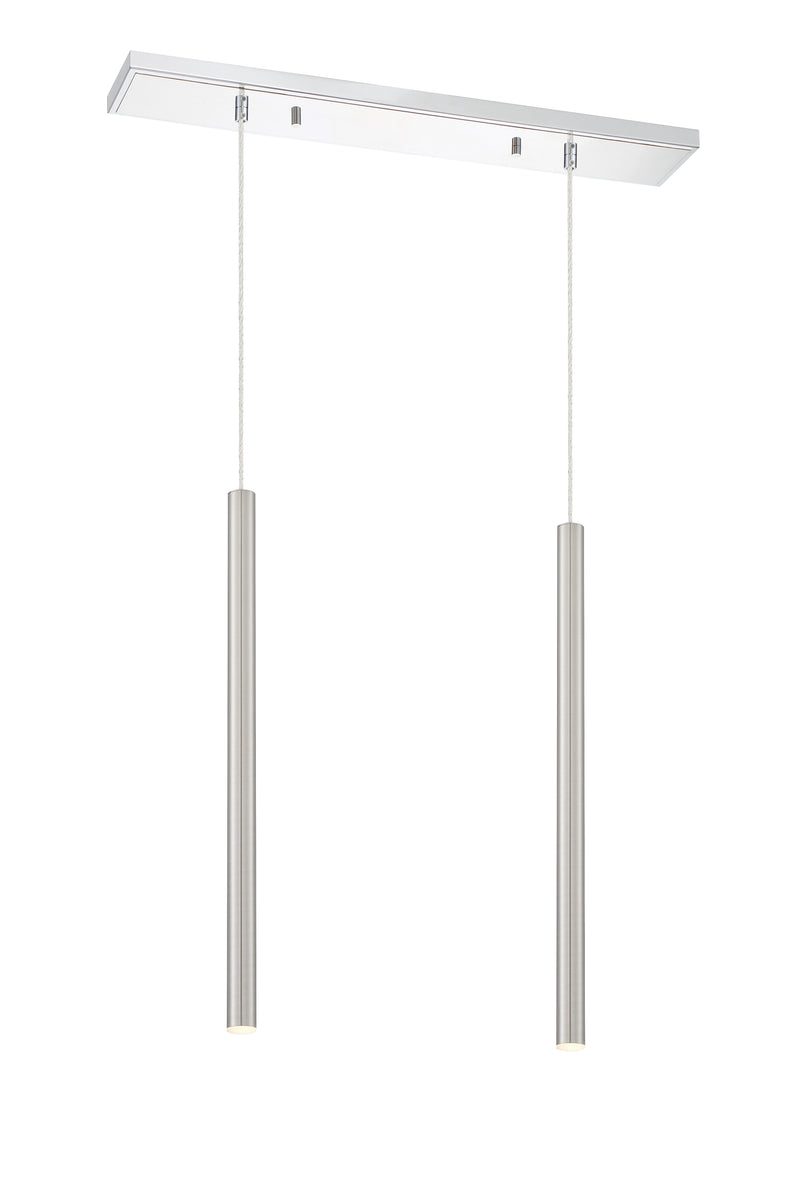 Forest 2 Light 30" Linear Pendant, 24" Tall in Chrome
