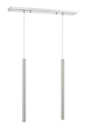 Forest 2 Light 30" Linear Pendant, 24" Tall in Chrome
