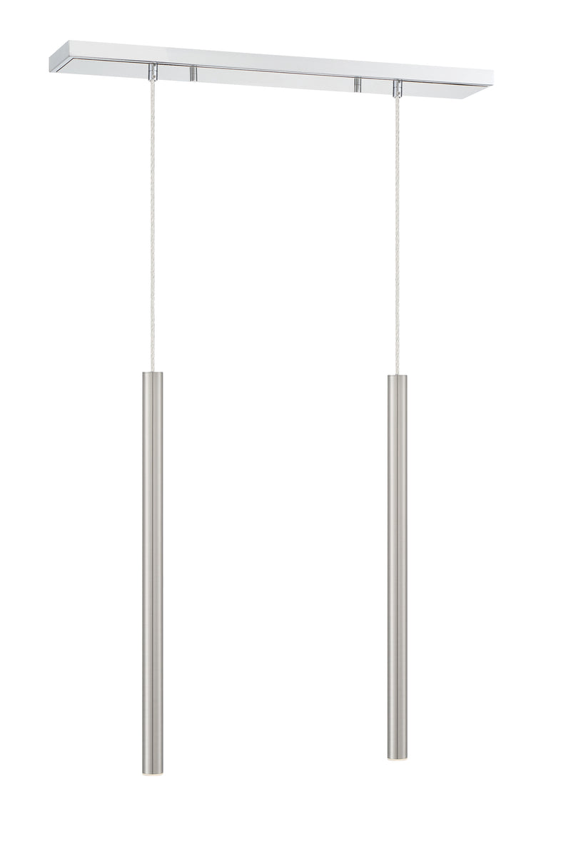 Forest 2 Light 30" Linear Pendant, 24" Tall in Chrome