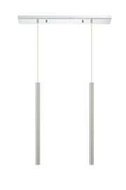 Forest 2 Light 30" Linear Pendant, 24" Tall in Chrome