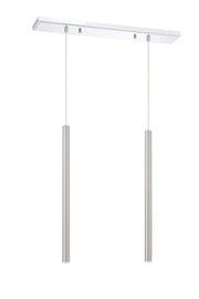 Forest 2 Light 30" Linear Pendant, 24" Tall in Chrome