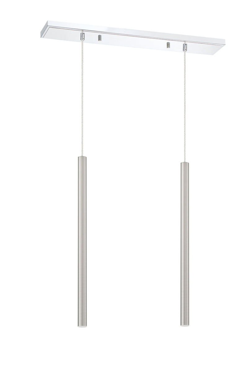 Forest 2 Light 30" Linear Pendant, 24" Tall in Chrome