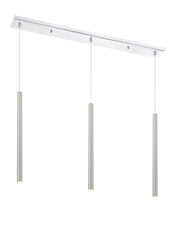 Forest 3 Light 46" Linear Pendant, 24" Tall in Chrome