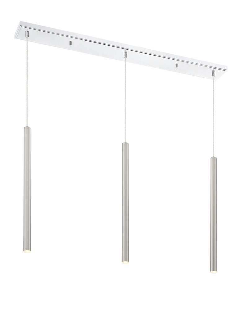 Forest 3 Light 46" Linear Pendant, 24" Tall in Chrome