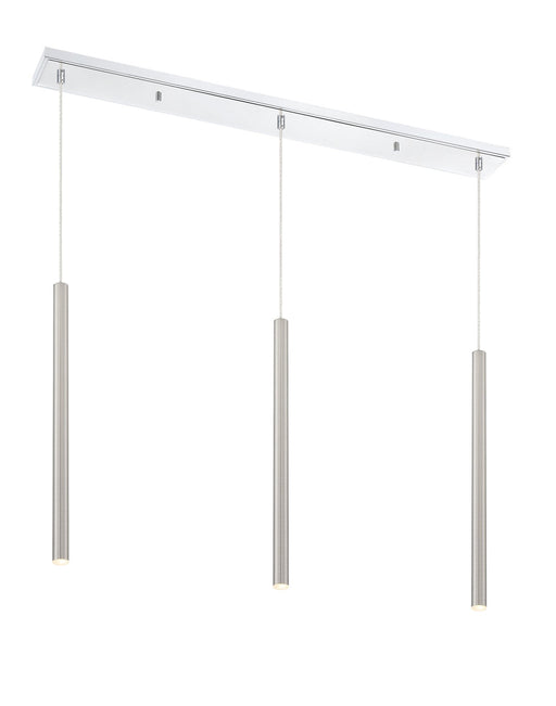 Forest 3 Light 46" Linear Pendant, 24" Tall in Chrome