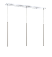 Forest 3 Light 46" Linear Pendant, 24" Tall in Chrome