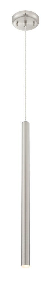 Forest 1 Light 4.75" Pendant, 917 Series, 24" Tall in Brushed Nickel