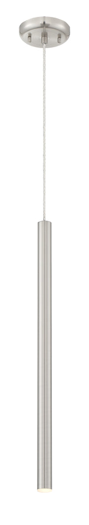 Forest 1 Light 4.75" Pendant, 917 Series, 24" Tall in Brushed Nickel