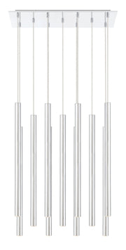 Forest 11 Light 9.75" Pendant, 24" Tall in Chrome