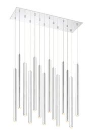 Forest 14 Light 9.75" Pendant, 24" Tall in Chrome