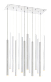 Forest 14 Light 9.75" Pendant, 24" Tall in Chrome