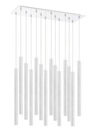Forest 14 Light 9.75" Pendant, 24" Tall in Chrome