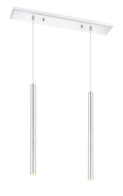 Forest 2 Light 30" Linear Pendant, 24" Tall in Chrome