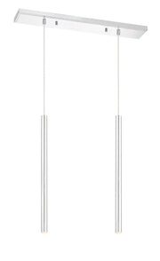 Forest 2 Light 30" Linear Pendant, 24" Tall in Chrome