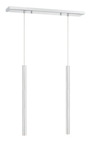 Forest 2 Light 30" Linear Pendant, 24" Tall in Chrome