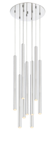 Forest 9 Light 16" Pendant, 24" Tall in Chrome