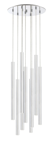 Forest 9 Light 16" Pendant, 24" Tall in Chrome