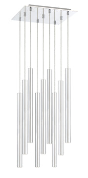 Forest 9 Light 14" Pendant, 24" Tall in Chrome