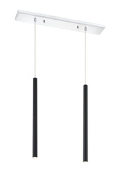 Forest 2 Light 30" Linear Pendant, 24" Tall in Chrome