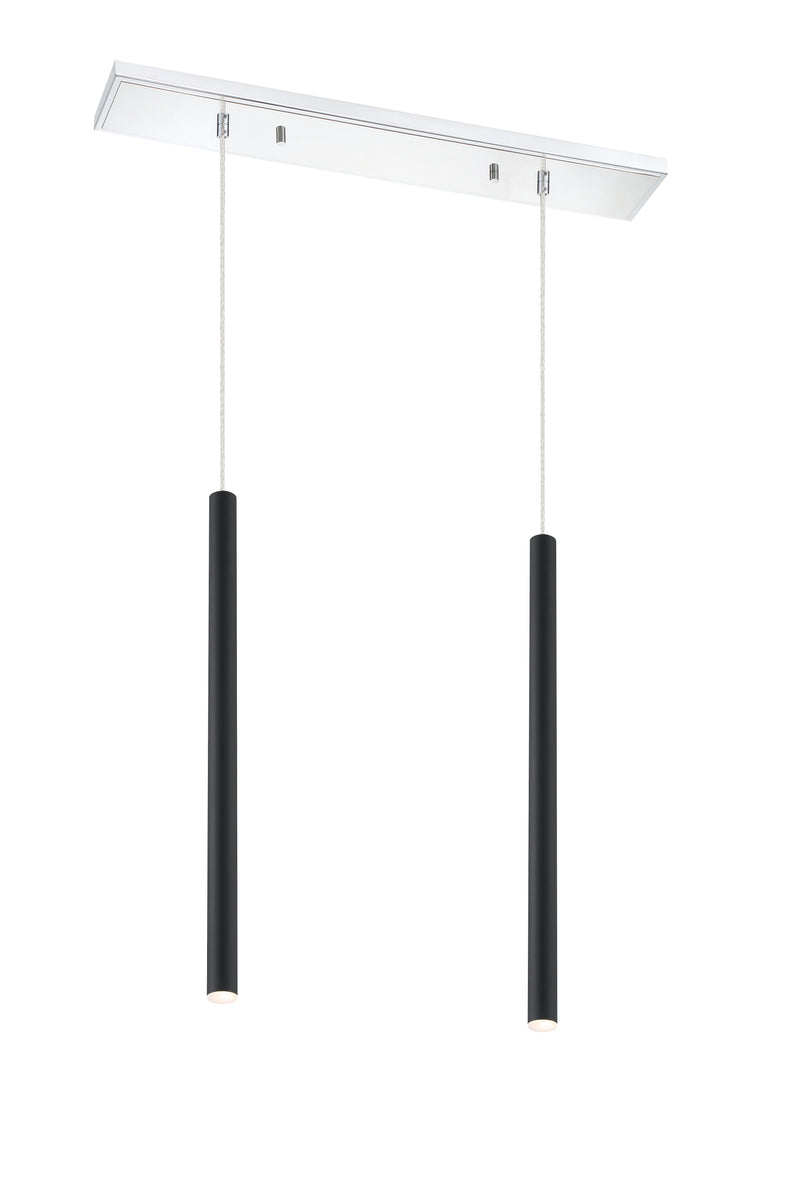 Forest 2 Light 30" Linear Pendant, 24" Tall in Chrome