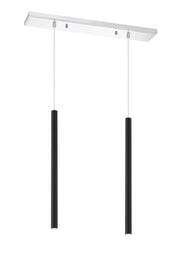 Forest 2 Light 30" Linear Pendant, 24" Tall in Chrome
