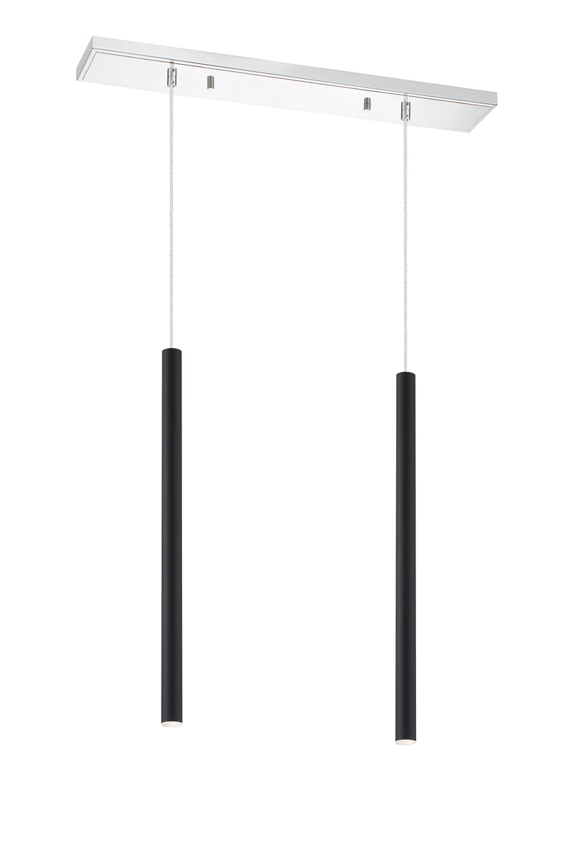 Forest 2 Light 30" Linear Pendant, 24" Tall in Chrome