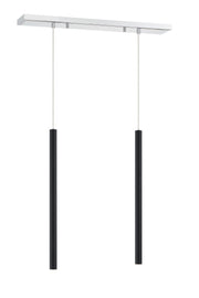 Forest 2 Light 30" Linear Pendant, 24" Tall in Chrome