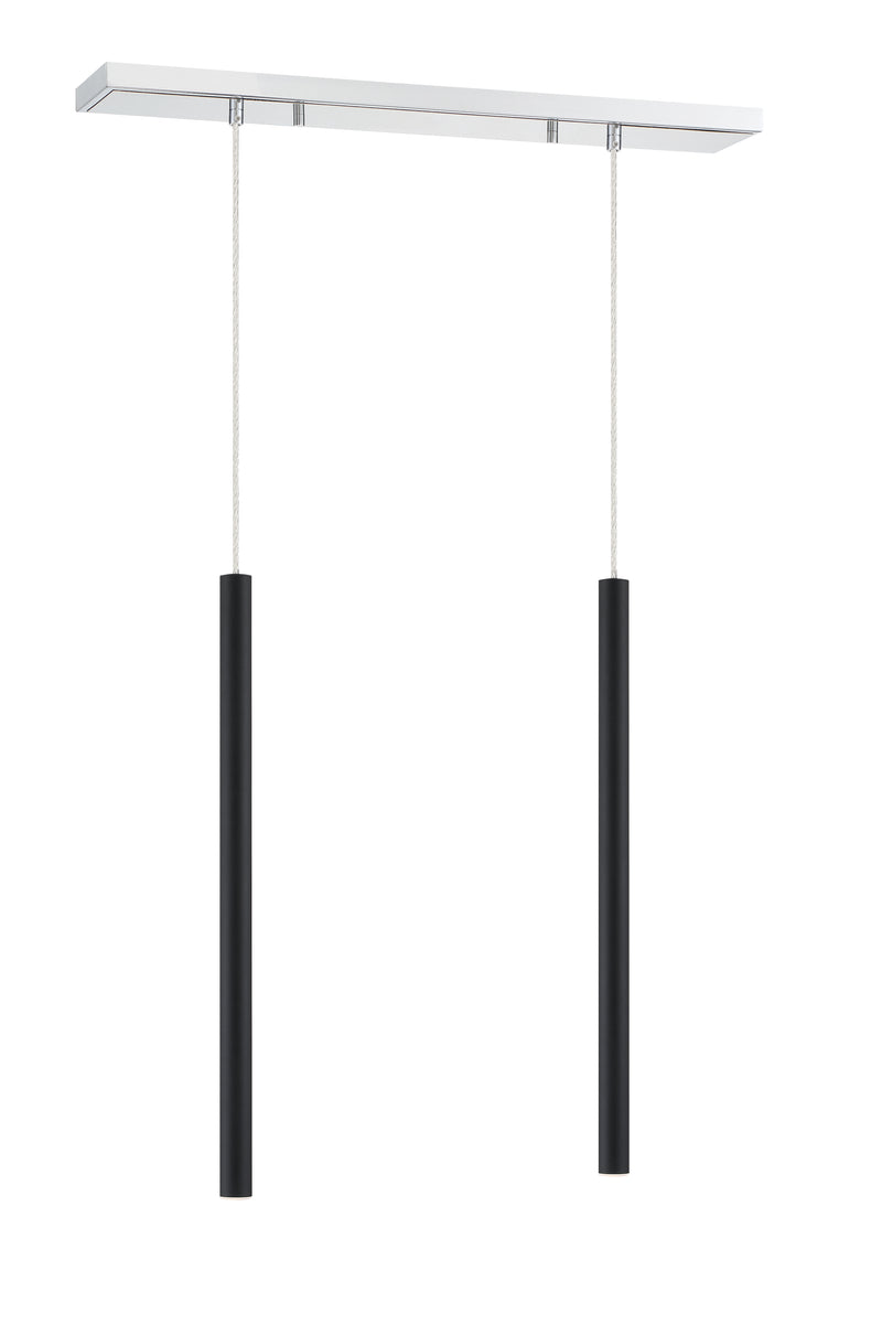 Forest 2 Light 30" Linear Pendant, 24" Tall in Chrome