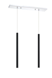 Forest 2 Light 30" Linear Pendant, 24" Tall in Chrome