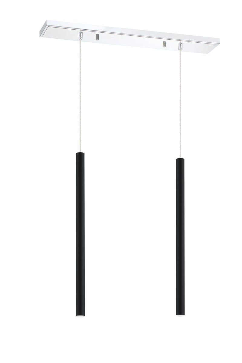 Forest 2 Light 30" Linear Pendant, 24" Tall in Chrome