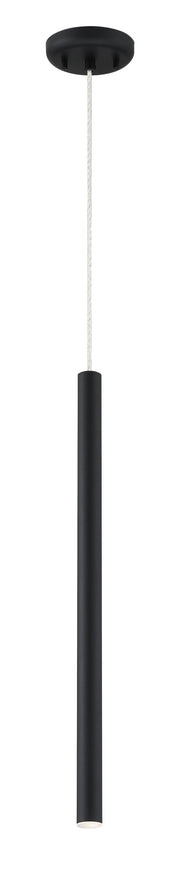 Forest 1 Light 4.75" Pendant, 917 Series, 24" Tall in Matte black