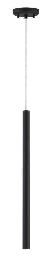 Forest 1 Light 4.75" Pendant, 917 Series, 24" Tall in Matte black