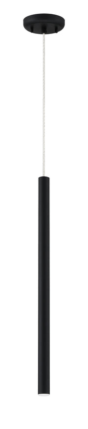 Forest 1 Light 4.75" Pendant, 917 Series, 24" Tall in Matte black