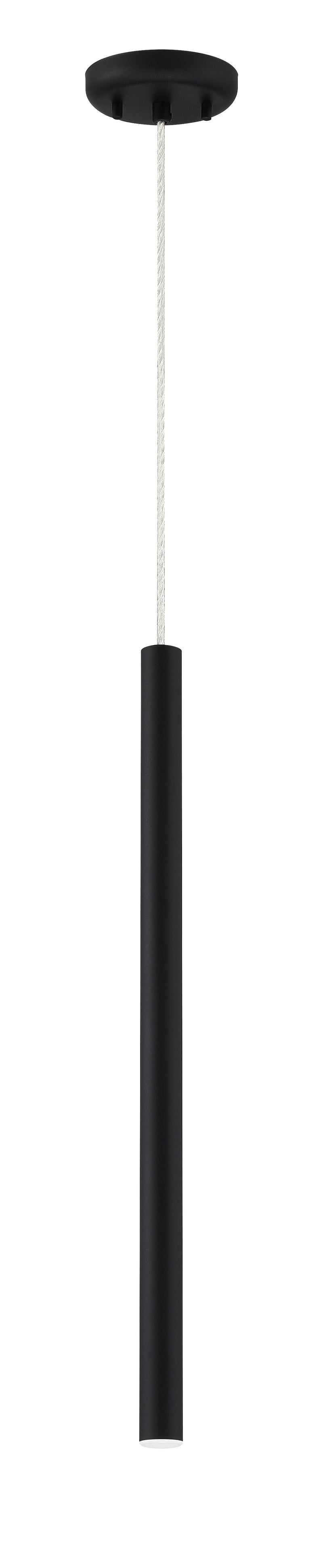Forest 1 Light 4.75" Pendant, 917 Series, 24" Tall in Matte black