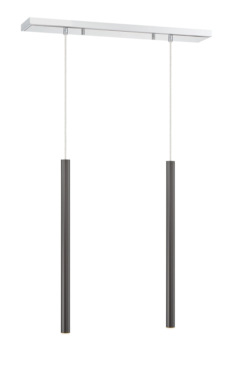 Forest 2 Light 30" Linear Pendant, 24" Tall in Chrome
