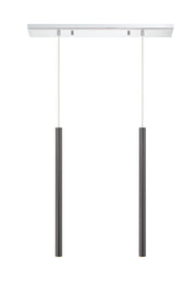 Forest 2 Light 30" Linear Pendant, 24" Tall in Chrome