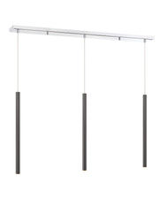 Forest 3 Light 46" Linear Pendant, 24" Tall in Chrome