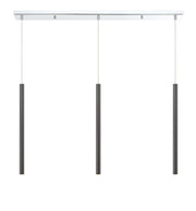 Forest 3 Light 46" Linear Pendant, 24" Tall in Chrome
