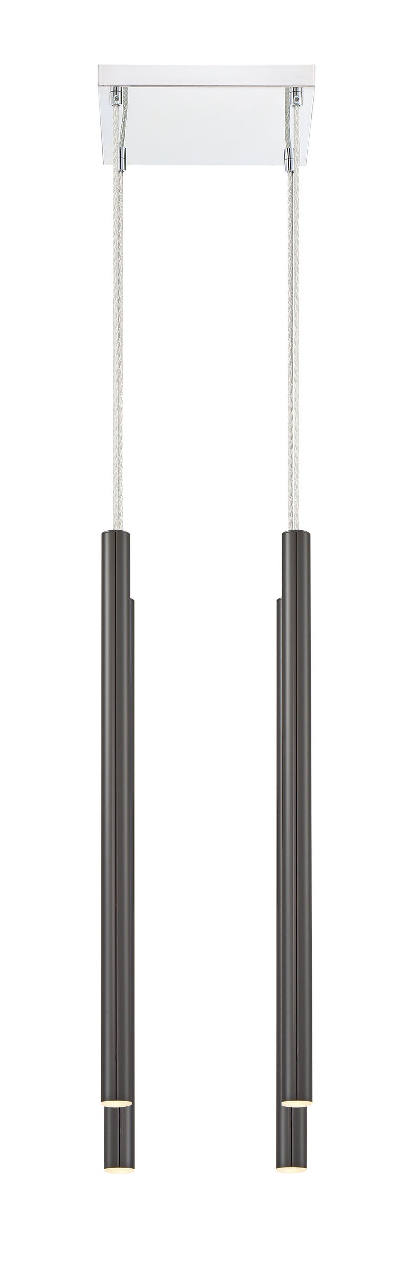Forest 4 Light 9.5" Pendant, 24" Tall in Pearl Black