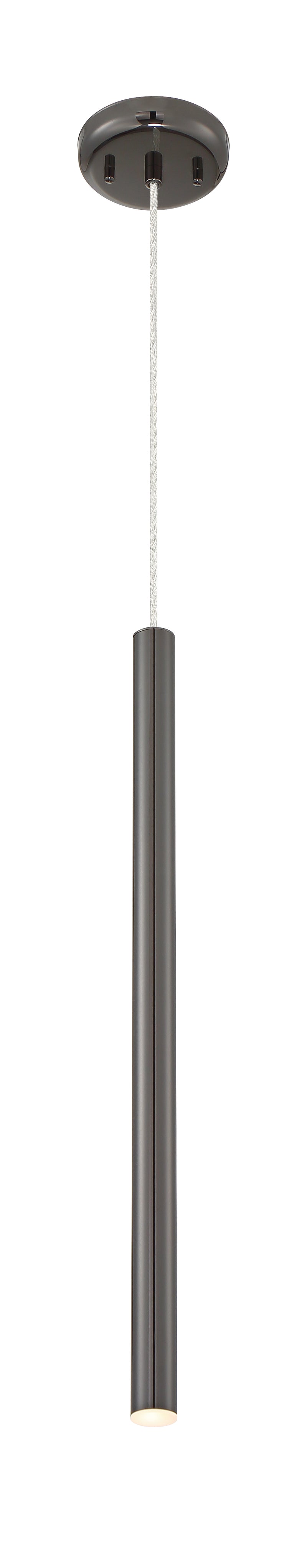 Forest 1 Light 4.75" Pendant, 917 Series, 24" Tall in Pearl Black
