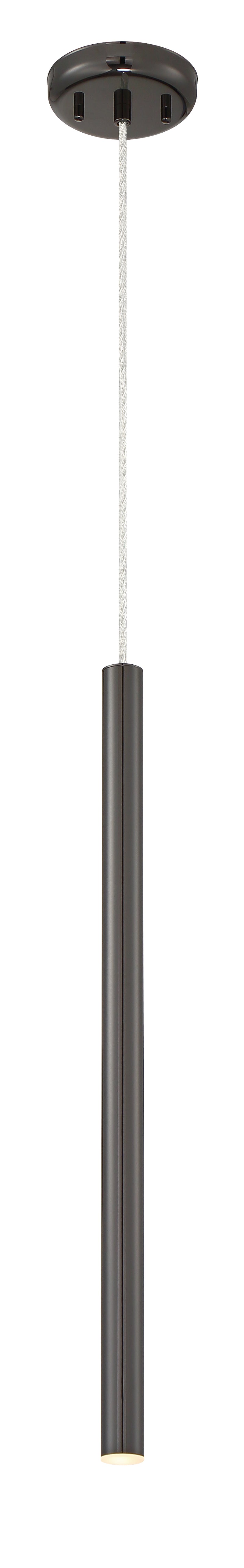 Forest 1 Light 4.75" Pendant, 917 Series, 24" Tall in Pearl Black