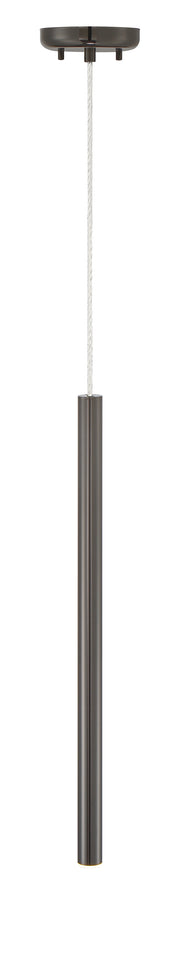 Forest 1 Light 4.75" Pendant, 917 Series, 24" Tall in Pearl Black