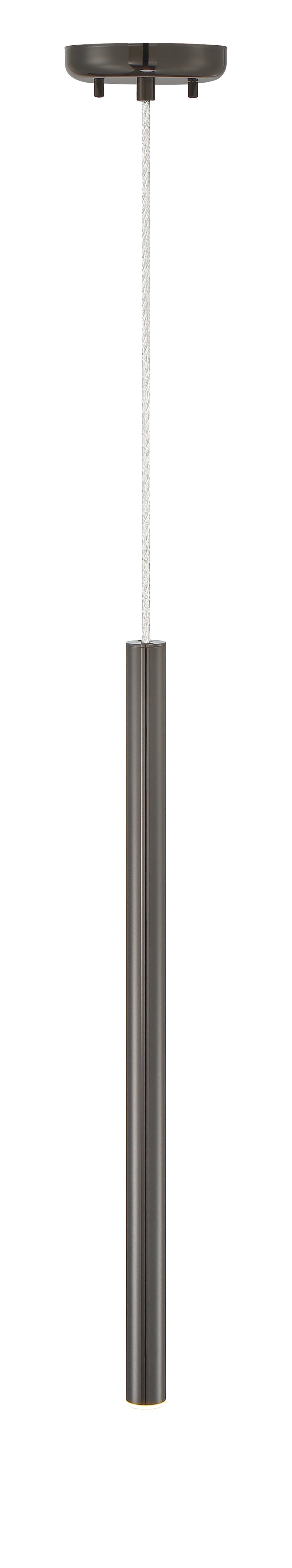 Forest 1 Light 4.75" Pendant, 917 Series, 24" Tall in Pearl Black